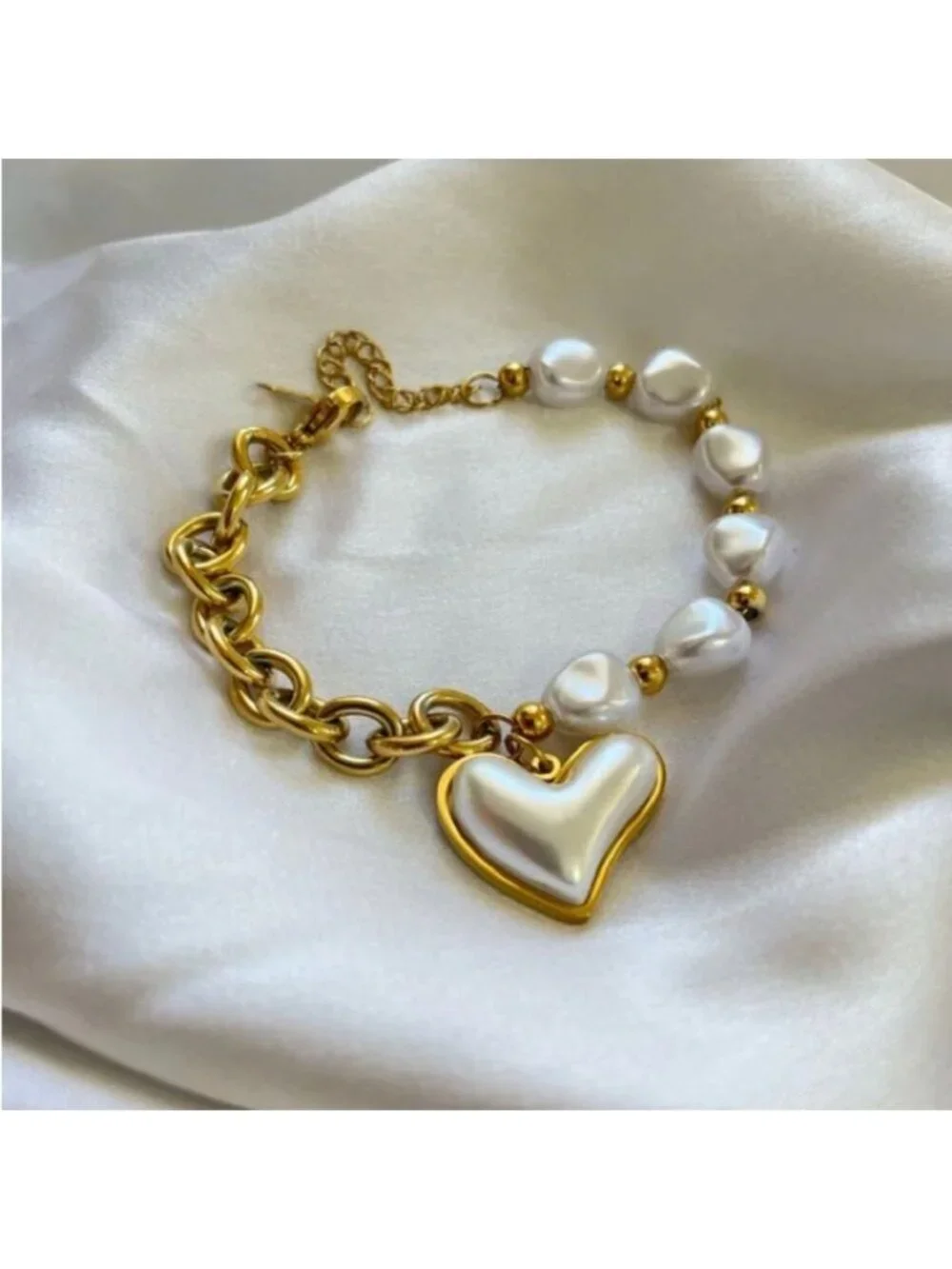 Pearl heart Bracelet Q818